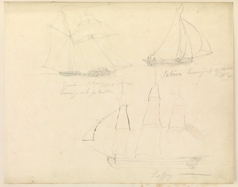 File:Sketches of three yachts, including the 'Sabrina' and 'Liffey' RMG PZ0916.tiff
