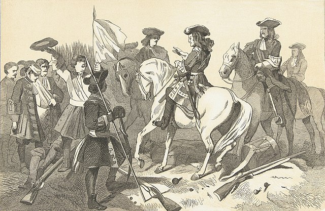 Waldeck and Dutch soldiers after the battle.