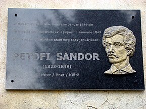 Sándor Petőfi a poposit în ea în 20 ianuarie 1849