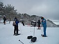 Snow field trekking in en:Bandai Highland - Preparing