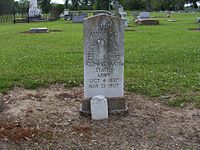 U.S. Veterans Administration issued Confederate gravestone with Southern Cross of Honor symbol displayed at top