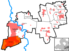 Poziția localității Spergau