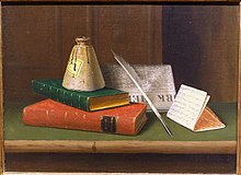 Still Life with 'New York Herald' and Butler's 'Hudibras'