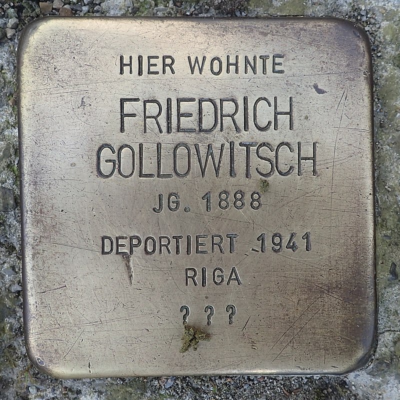Stolperstein Leutkirch Marktstraße 27 Friedrich Gollowitsch