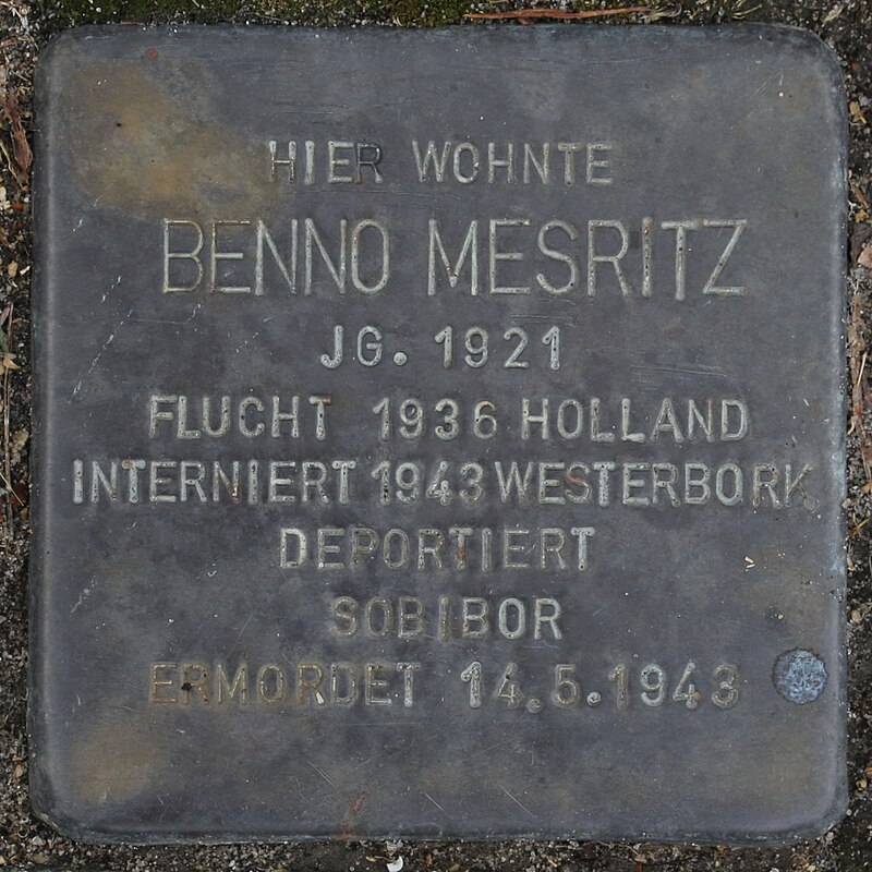 Stolperstein Wendeburg Am Betonwerk 2 Benno Mesritz.jpg