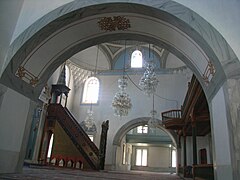 Intérieur de la salle de prière.