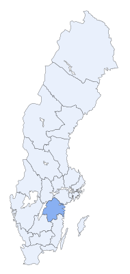 Posizion de Contea de Östergötland te la Svezia