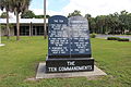 Ten Commandments in front of Chiefland City Hall