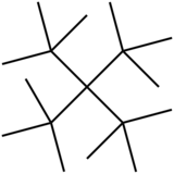 Structuurformule van tetra-tert-butylmethaan