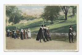 Enacted daily during the Plymouth Tercentenary The Pilglim Procession-A Scene Daily Enacted during the Plymouth Tercentenary, Plymouth, Mass (NYPL b12647398-79377).tiff