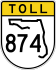 Markierung der State Road 874