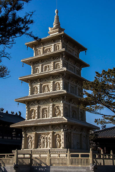 File:Tower in Lingyan Temple, Yungang Grottoes.jpg