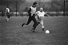 Training PSV en Bastia ivm Europa Cup III finale trainer Kees Rijvers in due, Bestanddeelnr 929-7059.jpg