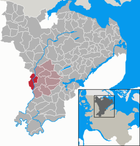 Poziția Treia, Germania pe harta districtului Schleswig-Flensburg