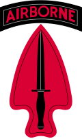 USASOC's shoulder sleeve insignia worn by Delta operators. US Army Special Operations Command SSI.svg