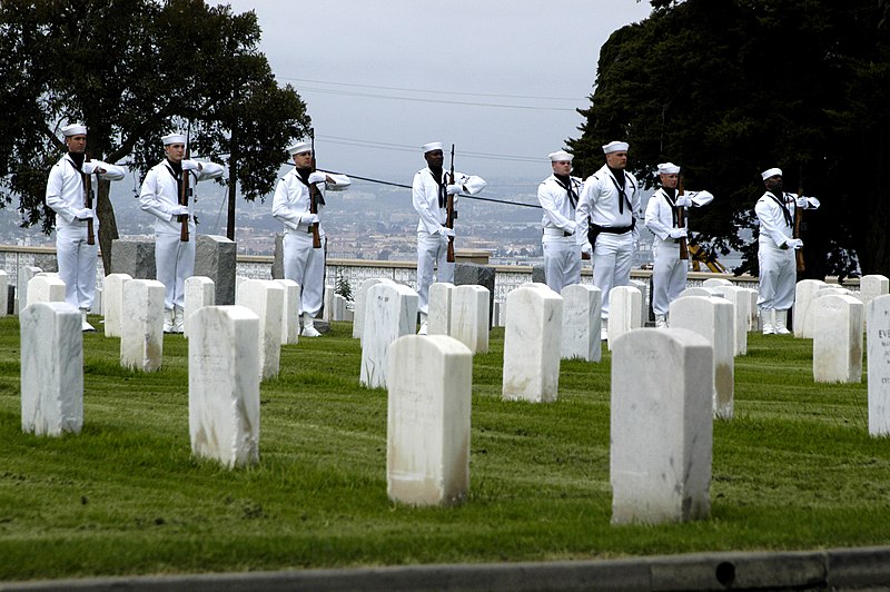File:US Navy 070521-N-6108M-055 A gun salute was performed at the memorial service held for astronaut and retired naval officer Walter Schirra.jpg