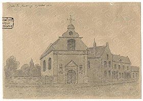Vue de l'église en 1871.