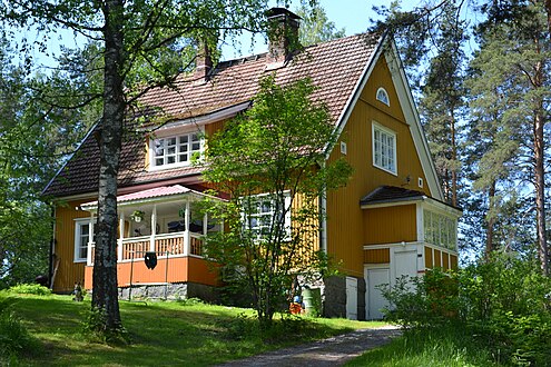 A traditional Finnish house from the beginning of 20th century in Jyväskylä