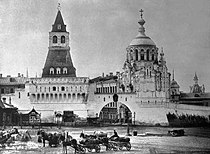 Владимирские ворота и безымянная башня в 1884 году