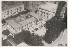 vue aérienne des bâtiments de l'école
