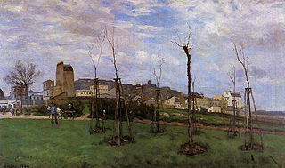 <i>View of Montmartre from Cité des Fleurs to Les Batignolles</i> 1869 painting by Alfred Sisley