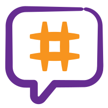 WLW Hashtag in a Speech bubble.svg