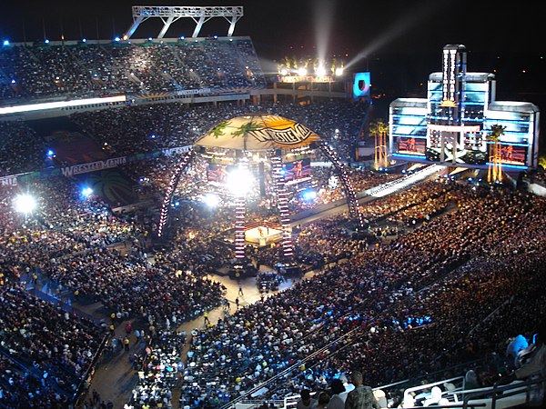 An attendance record setting 74,635 fans at the Citrus Bowl for WrestleMania XXIV