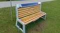 bench with solar panel and charging USB socket