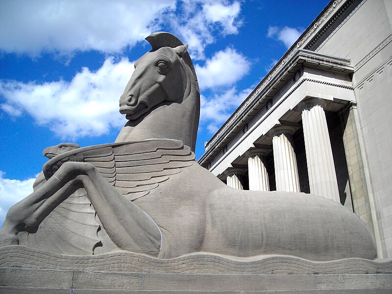 File:War memorial horse & eagle.jpg