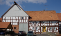 English: Half-timbered building in Wartenberg, Landenhausen, Mittelstrasse 11, Hesse, Germany.