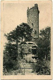 Vue des ruines du château de Waldeck