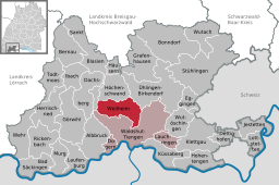 Läget för Weilheim i Landkreis Waldshut