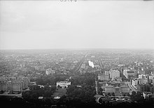 View of the White House and Northern Washington from the top of the Washington Monument in the early 1900s White House from the Washington Monument, Washington, D.C..jpg