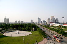 Heping Avenue, a major thoroughfare in Xinxiang