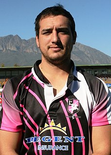 Zandré Jordaan South African rugby union player