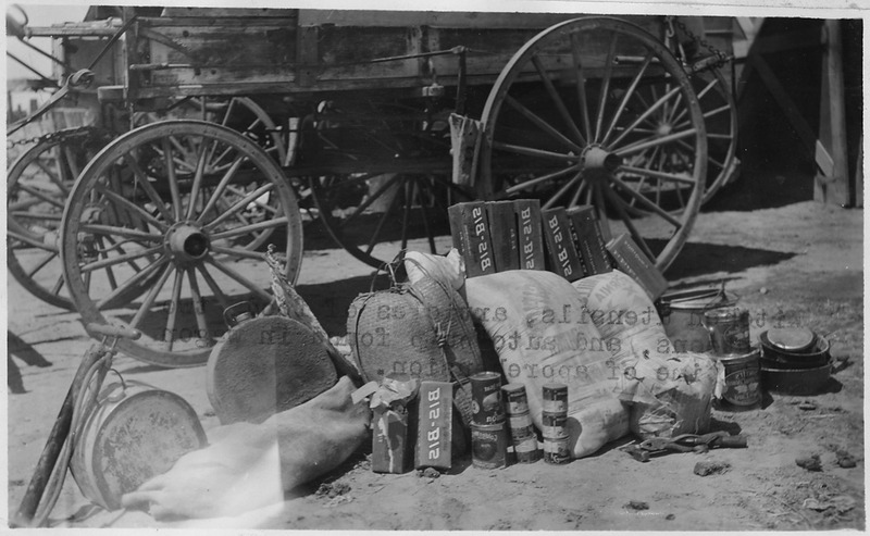 File:"Kitchen utensils, articles of food, two canteens, and auto pump found in the wagon at time of apprehension." - NARA - 294979.tif