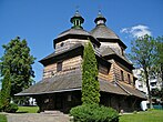 Treenighedskirke af træ i Zhovkva