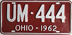 1962 Ohio license plate.JPG