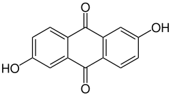 Structure of 2,6-dihydroxyanthraquinone