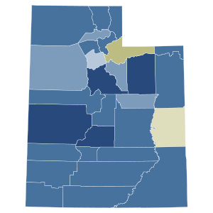 2004 Utah Constitutional Amendment 3 results map by county.svg