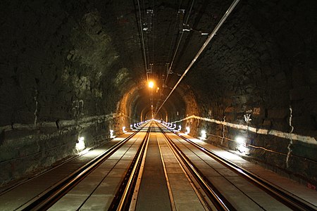 Arlberg tunnel at km 104.8