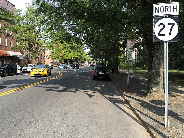 Route 27 on Nassau Street in Princeton