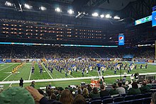 The Pitt Band playing at the 2019 Quick Lane Bowl 2019 Quick Lane Bowl 01 (University of Pittsburgh Varsity Marching Band).jpg