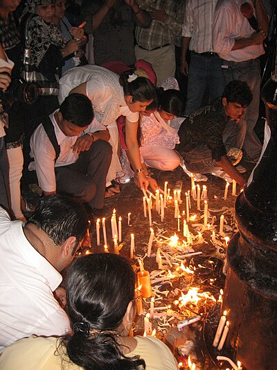 Candlelight vigils at the Gateway of India in Mumbai