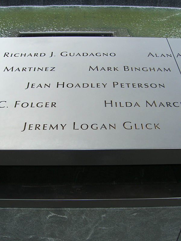 Glick's name is located on Panel S-67 of the National September 11 Memorial's South Pool, along with those of other passengers of Flight 93.