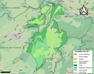 Mappa a colori che mostra l'uso del suolo.