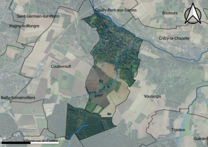 Carte orhophotogrammétrique de la commune.