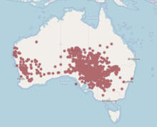 А. holocarpa range, Atlas of Living Australia.png 