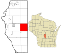 Thumbnail for File:Adams County Wisconsin incorporated and unincorporated areas Lincoln highlighted.svg