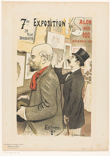 File:Advertentie voor de zevende expositie van de Salon des Cent Les Maîtres de l'Affiche (serietitel op object), RP-P-2015-26-201.jpg